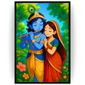 Krishna Radha Melodic Garden Frame