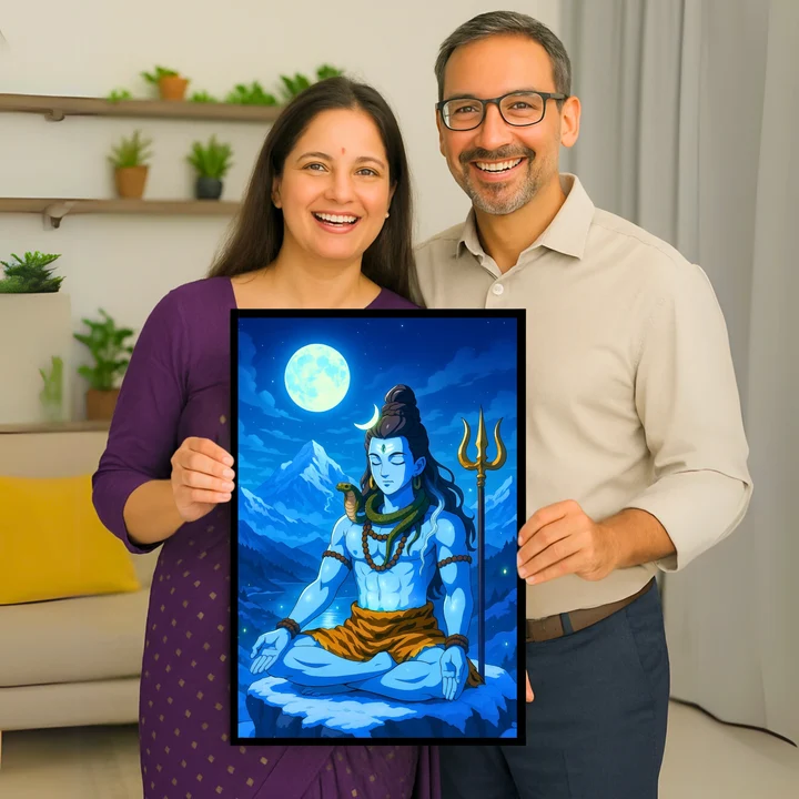 Shiva Moonlit Calm Frame