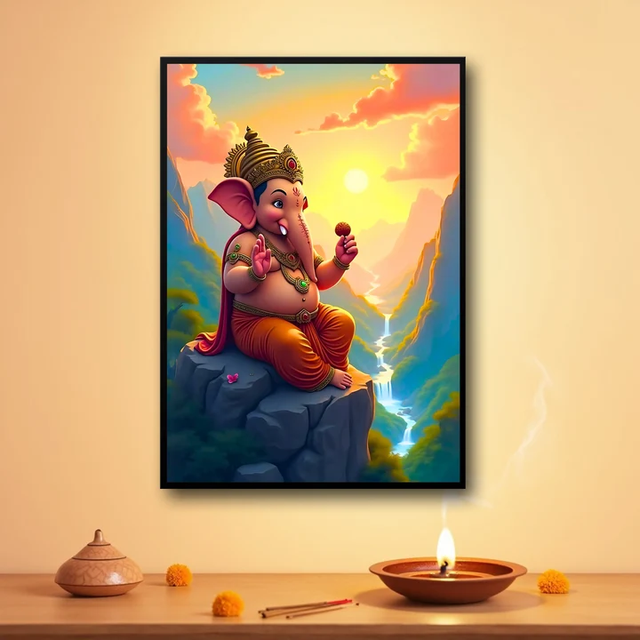 Ganesha Mountain View Frame