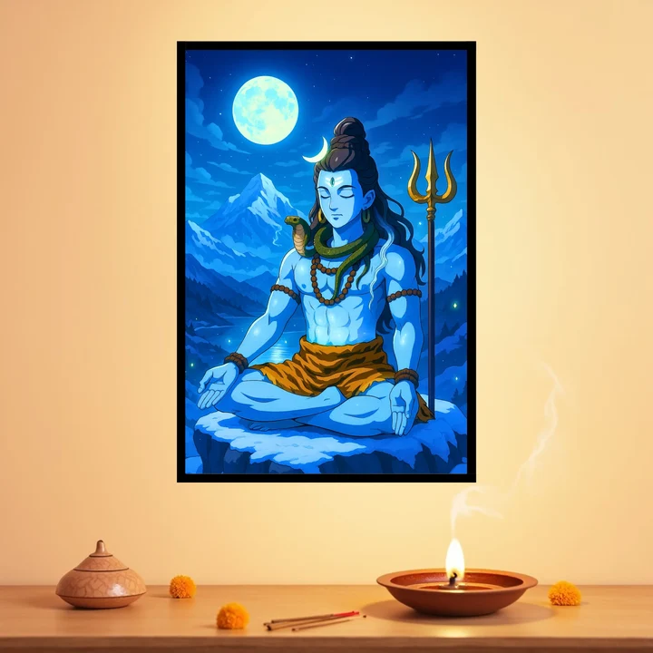 Shiva Moonlit Calm Frame