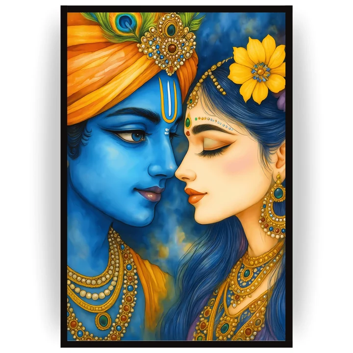 Eternal Gaze of Krishna & Radha Frame
