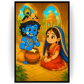 Little Krishna Butter Mischief Frame