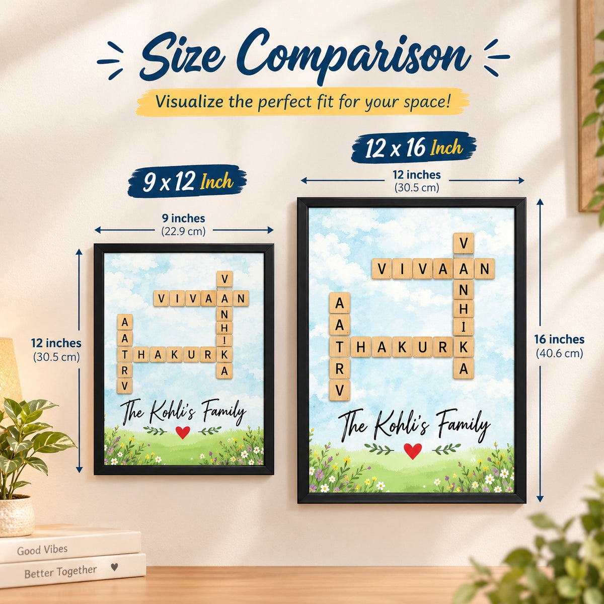 RGB Family Crossword Puzzle Horizontal Frame