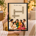 Family crossword Puzzle Wall Frame Image Theme