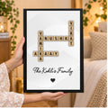 Family crossword Puzzle Wall Frame Light Theme