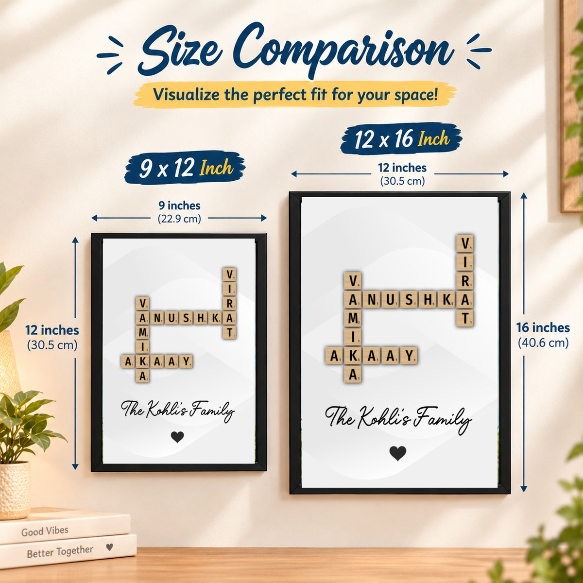 Family crossword Puzzle Wall Frame Light Theme
